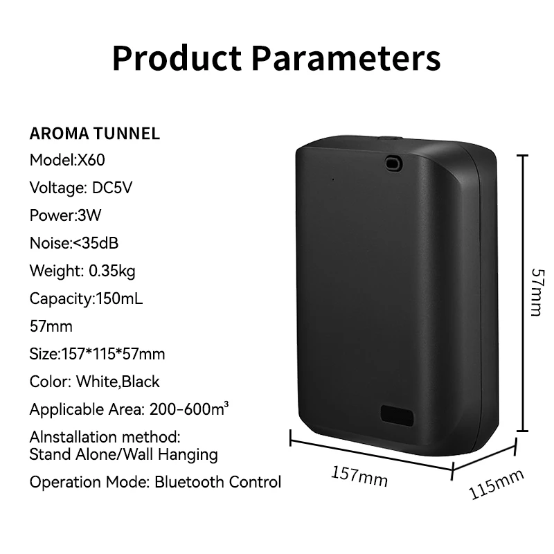 X60 Mini Difusor de Aromas Bluetooth de Pared